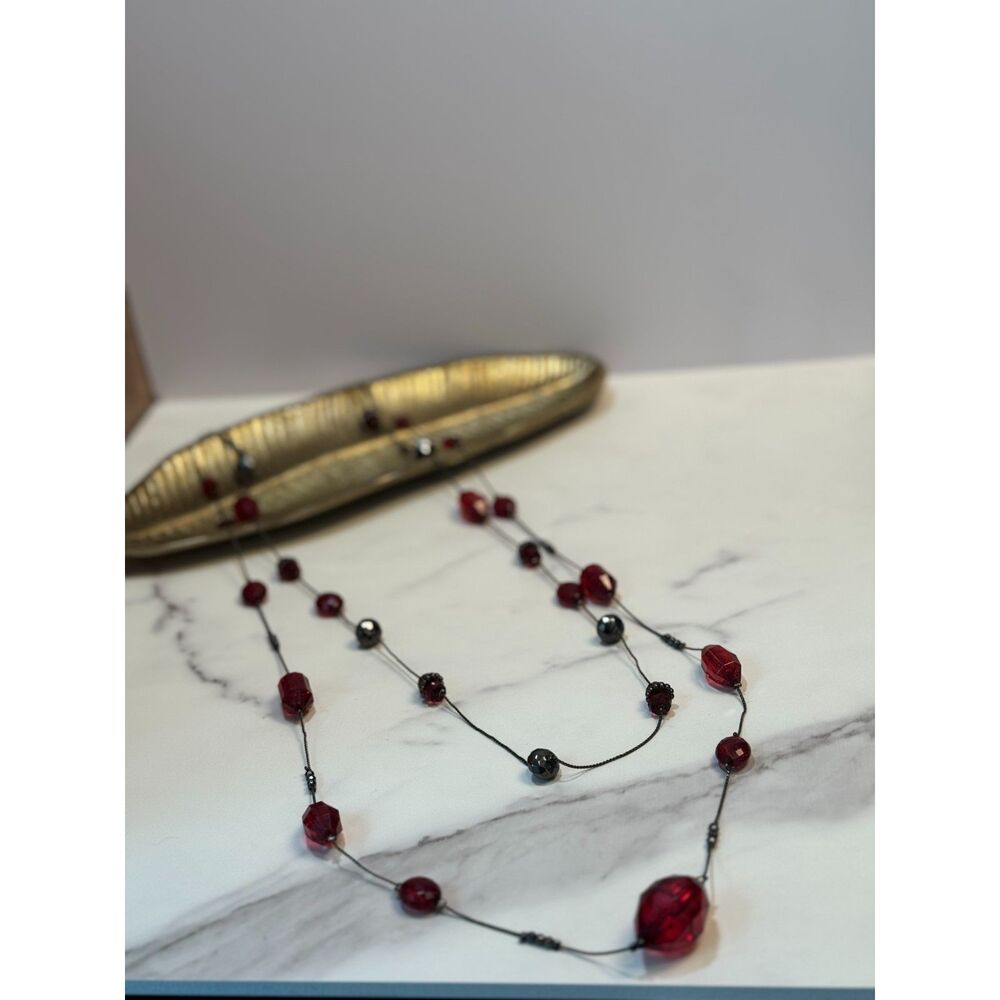 Multistrand Faceted Beaded Necklace